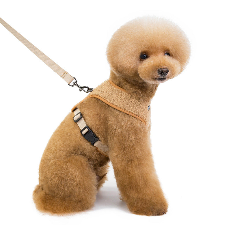 Teddy Fleece Dog Harness & Leash Set
