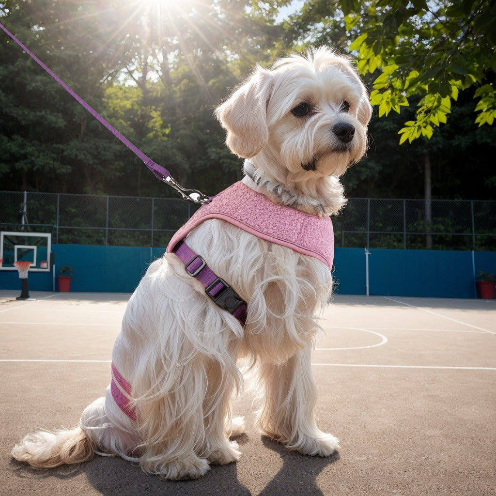 Teddy Fleece Dog Harness & Leash Set